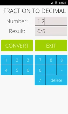 Fraction to Decimal android App screenshot 0