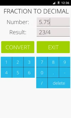 Fraction to Decimal android App screenshot 1