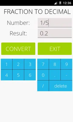 Fraction to Decimal android App screenshot 3